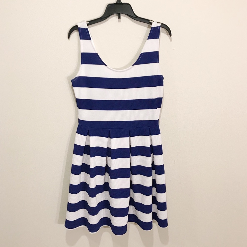 Saprano / Sailor Inspired Stripped Skater Dress‎